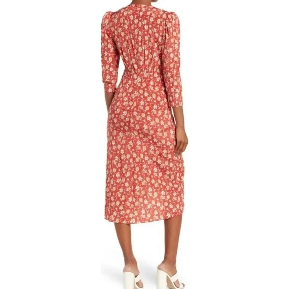 Veronica Beard Mary Dress in Red Floral NWOT Size 2